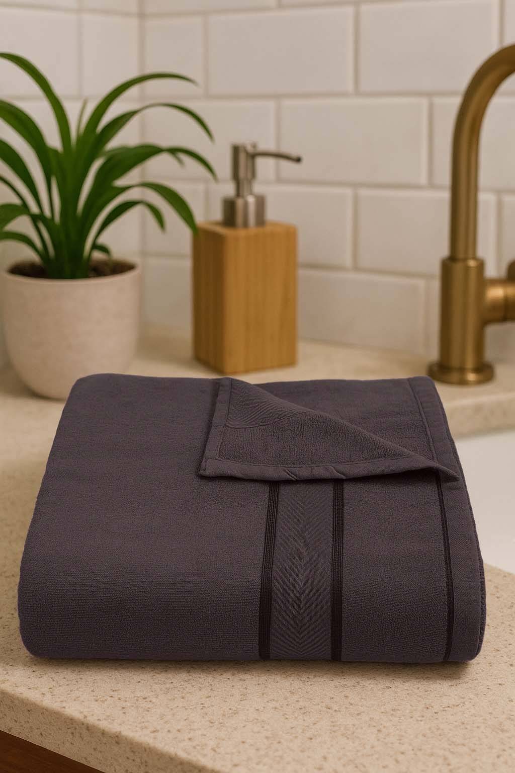Ultra Soft Brown Bamboo Bath Towel – Brown Kaibee (photo 1 of 4) – KaiBee
