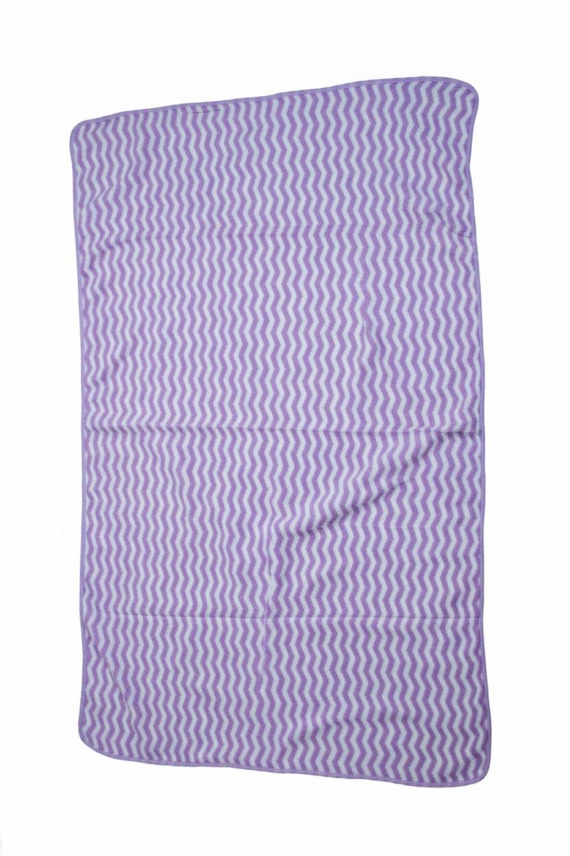 Soft Purple Zigzag Pattern Baby Bath Towel – Purple Kaibee (photo 3 of 3) – KaiBee
