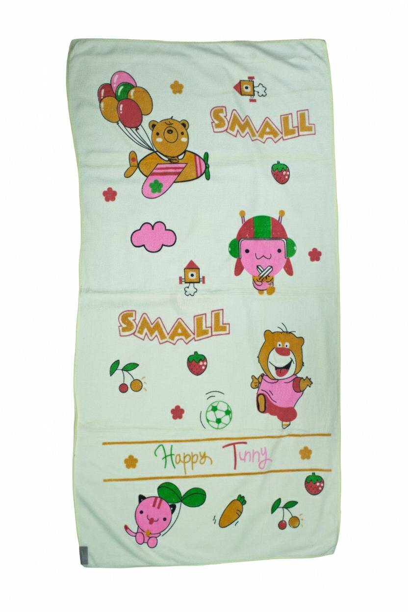 Yellow Happy Tunny Cartoon Baby Bath Towel – Yellow Kaibee (photo 3 of 3) – KaiBee