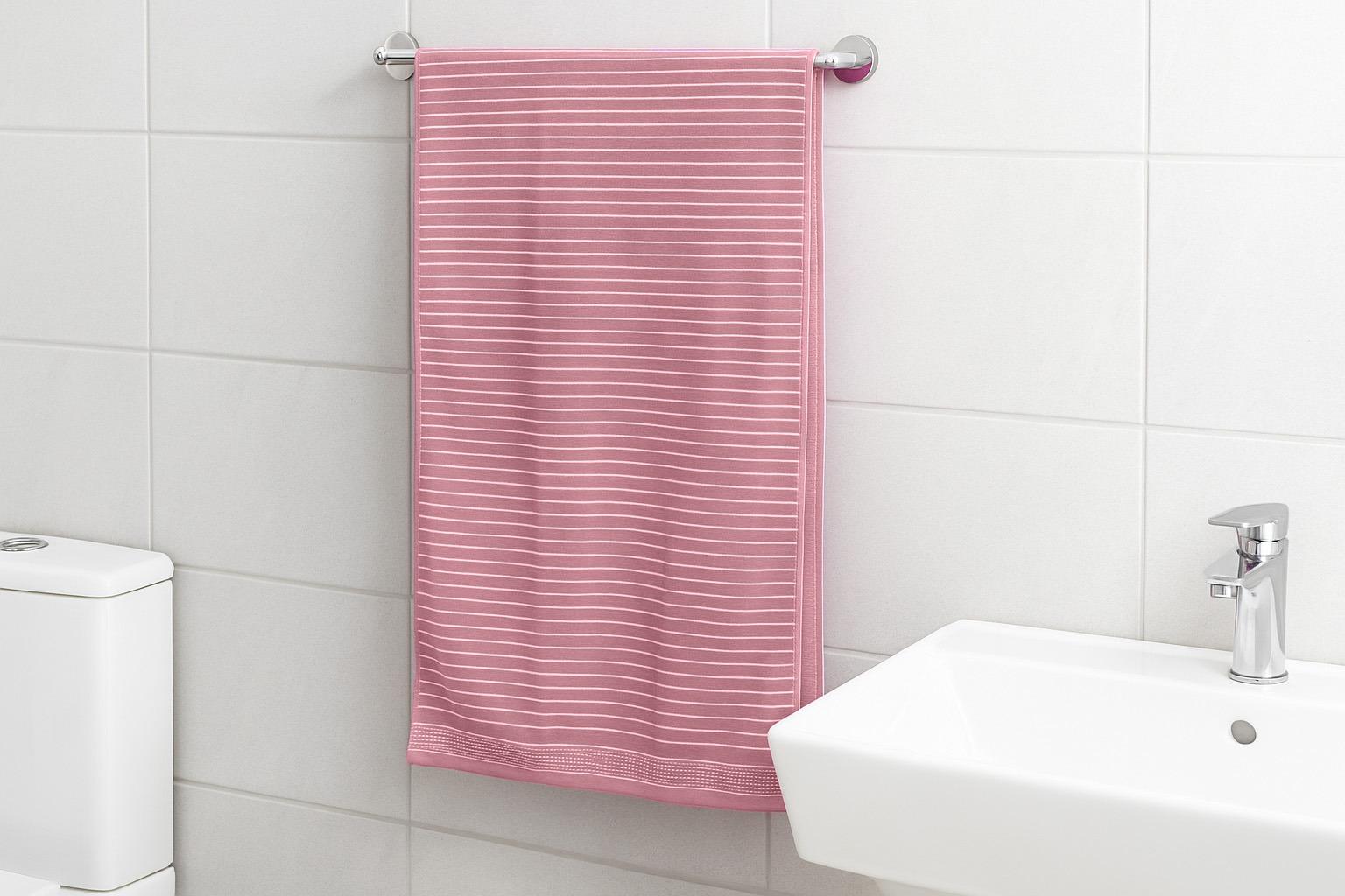 Striped Cotton Bath Towel
