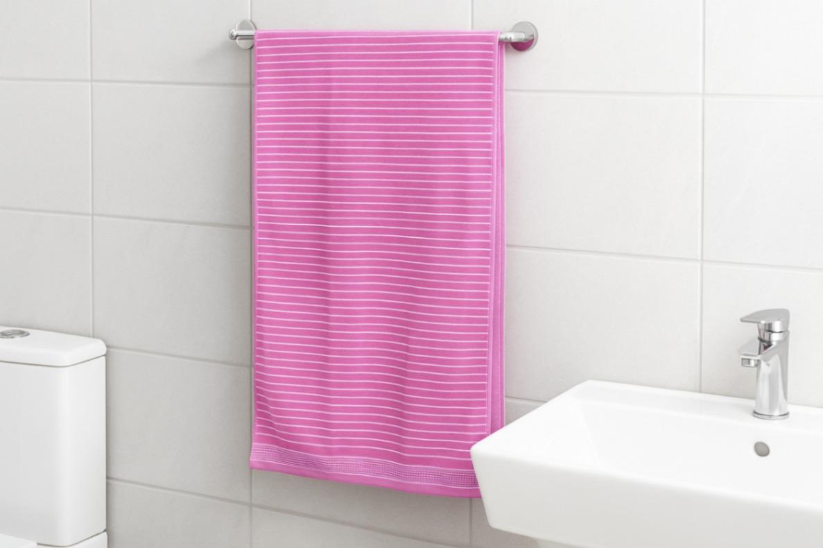 Striped Cotton Bath Towel