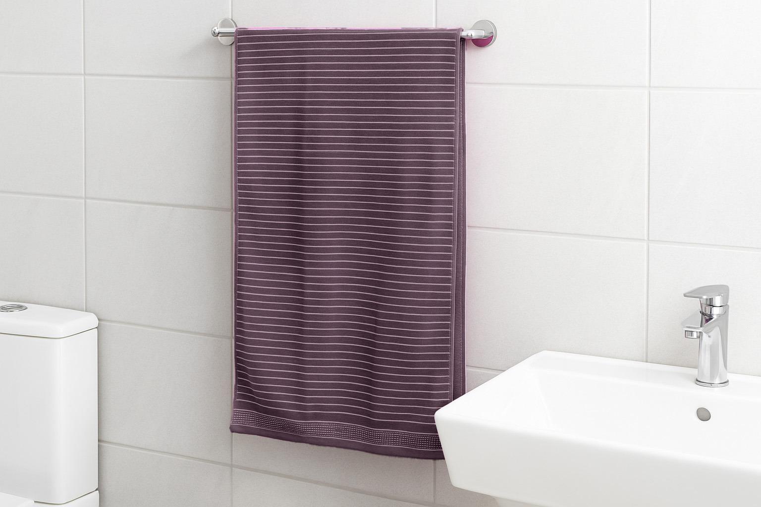 Striped Cotton Bath Towel