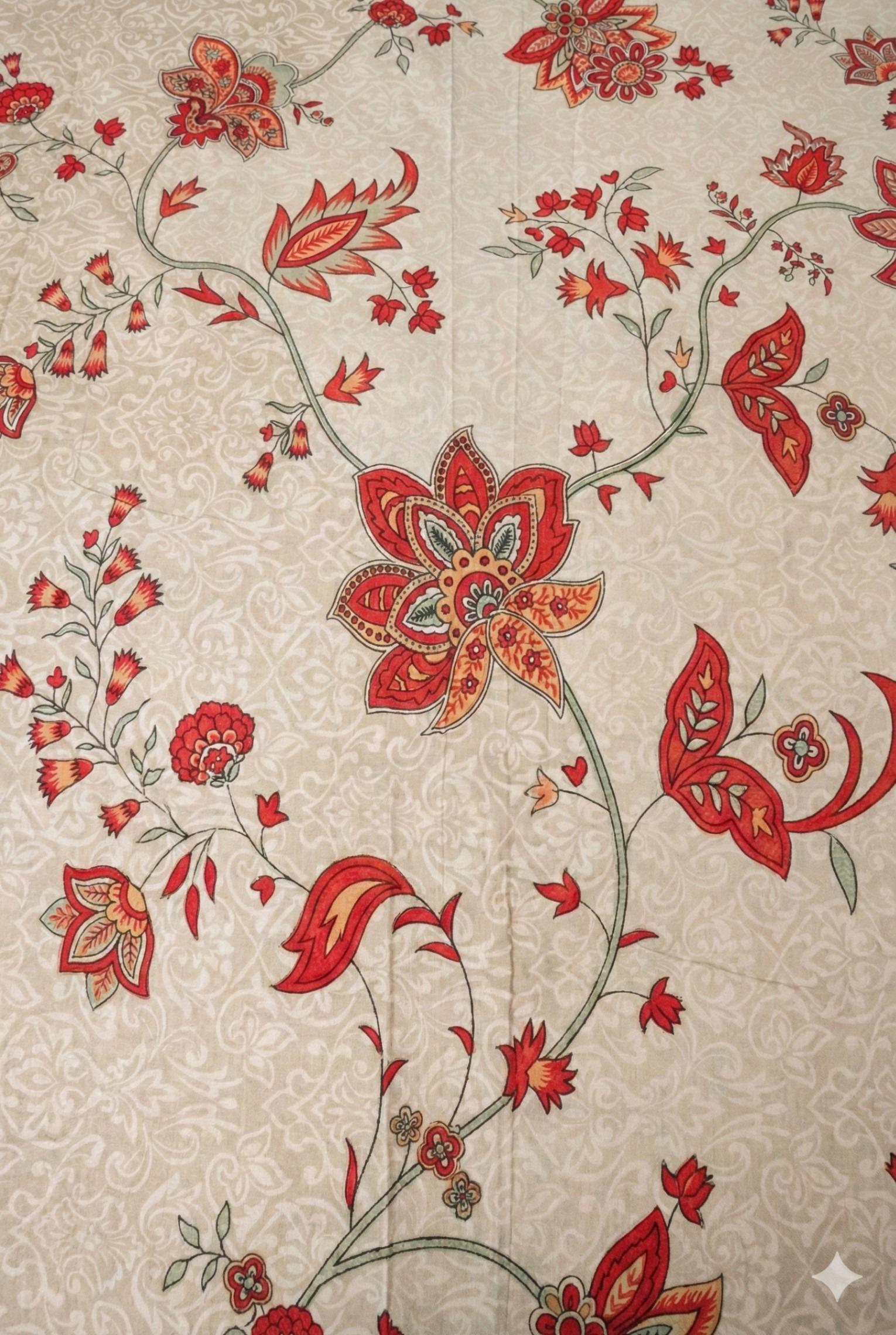 Floral Bedsheet with Ethnic Motifs – image 1