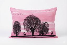 Bedsheet with Tree Silhouette & Floral Print – view 1