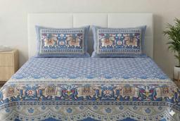 Bedsheet with Elephant & Floral Motifs – view 0
