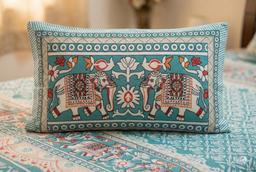 Bedsheet with Elephant & Floral Motifs – view 2