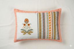 Bedsheet with Floral and Striped Design – view 1