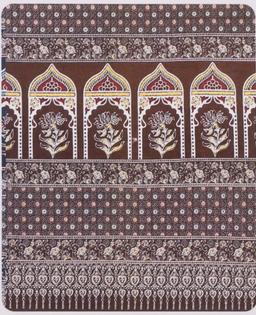 Brown Floral Arch Print King Size Cotton Bedsheet – view 1