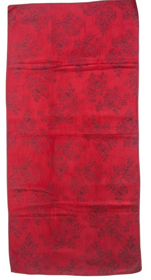Soft Red Floral Print Baby Bath Towel – image 2