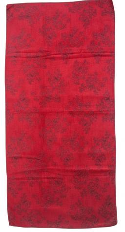 Soft Red Floral Print Baby Bath Towel – view 2