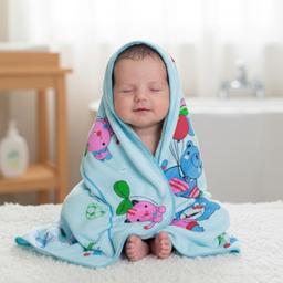 Blue Happy Tunny Cartoon Baby Bath Towel – view 0