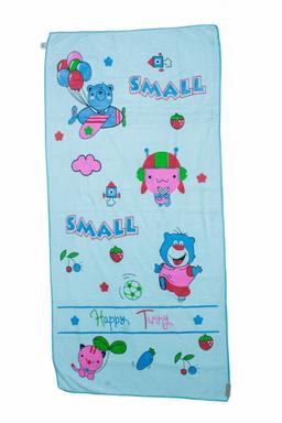 Blue Happy Tunny Cartoon Baby Bath Towel – view 2