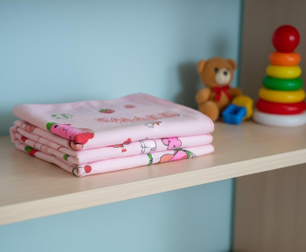 Pink Happy Tunny Cartoon Baby Bath Towel – image 1