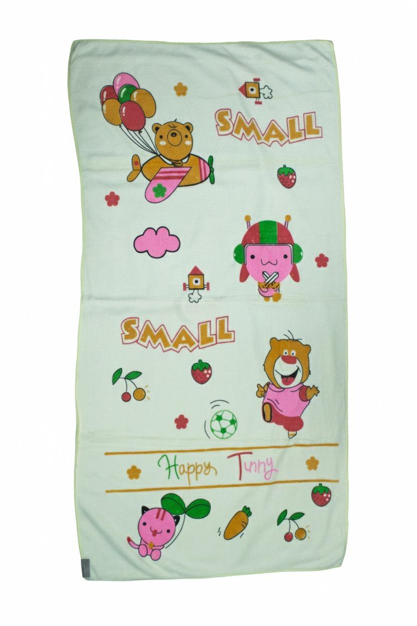 Yellow Happy Tunny Cartoon Baby Bath Towel – image 2