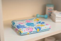 Blue Animal Safari Cartoon Print Baby Bath Towel – view 1