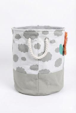 Lion Applique Fabric Laundry Storage Basket – view 1