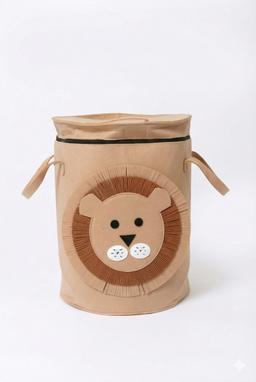 Lion Face Fabric Laundry Bag with Zip Closure – view 0