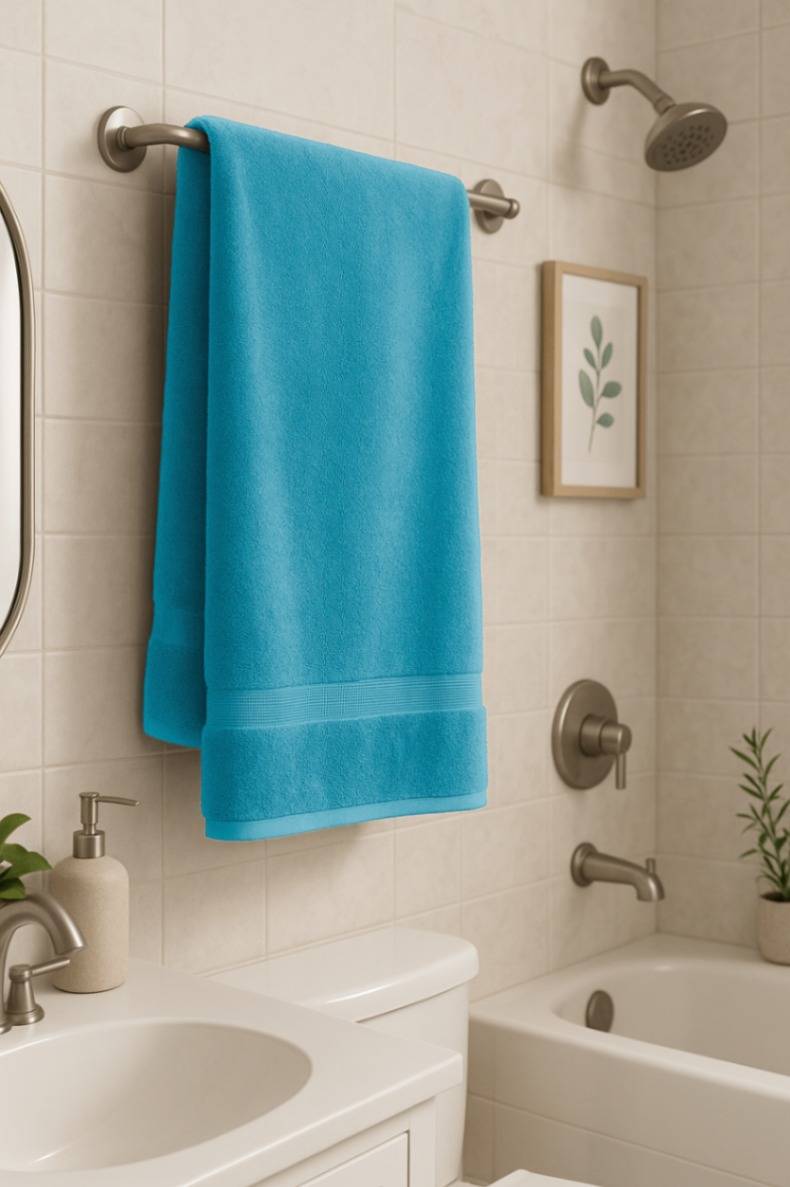 Water Blue Cotton Bath Towel – Kaibee (photo 1 of 4) – KaiBee