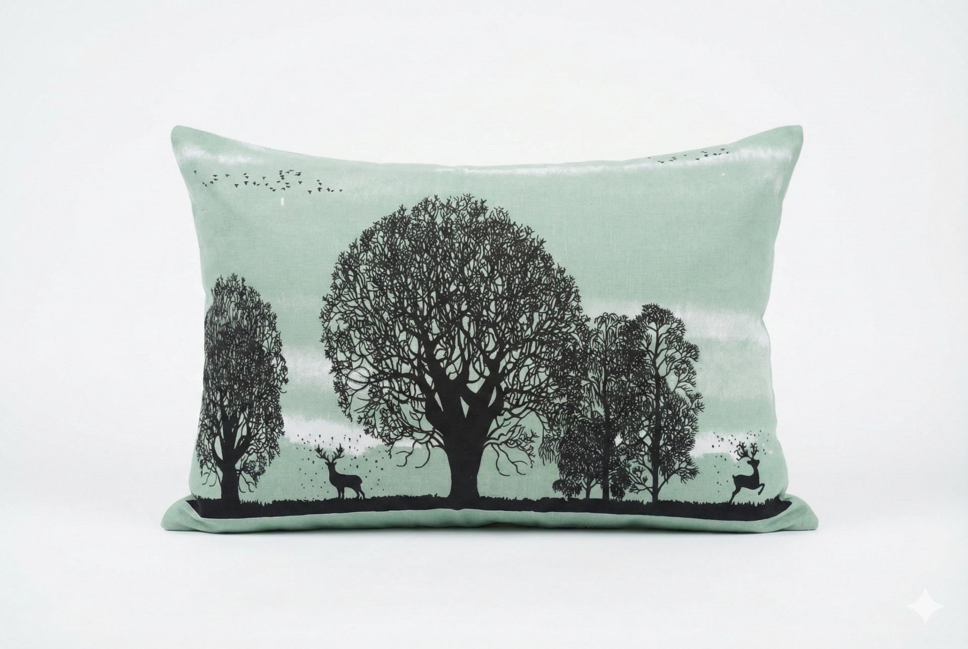 Bedsheet with Tree Silhouette & Floral Print – image 2