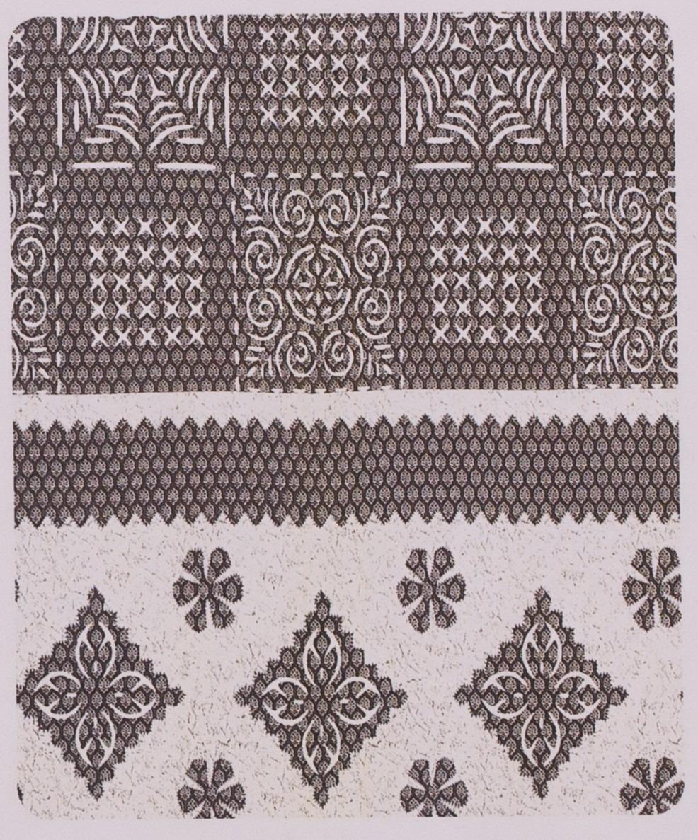 Beige & Brown Geometric Floral Print Cotton King Size Bedsheet – image 1