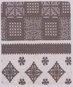 Beige & Brown Geometric Floral Print Cotton King Size Bedsheet – view 1