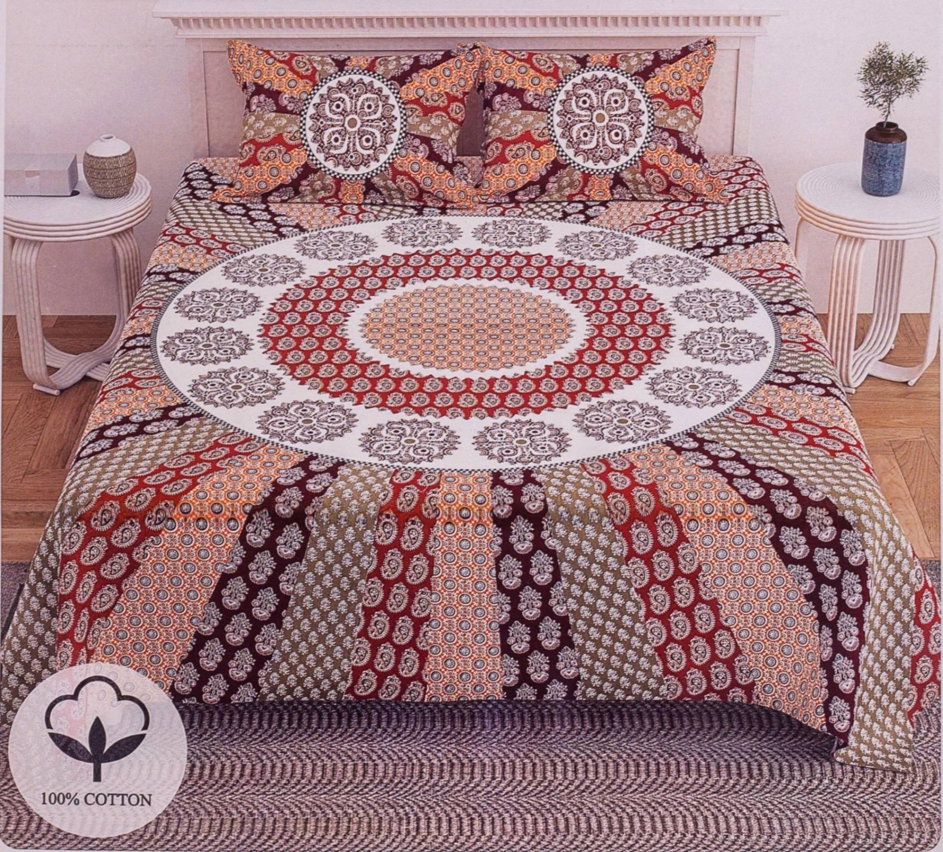 Mandala Multicolor Printed Bedsheet – Multi Kaibee (photo 1 of 2) – KaiBee