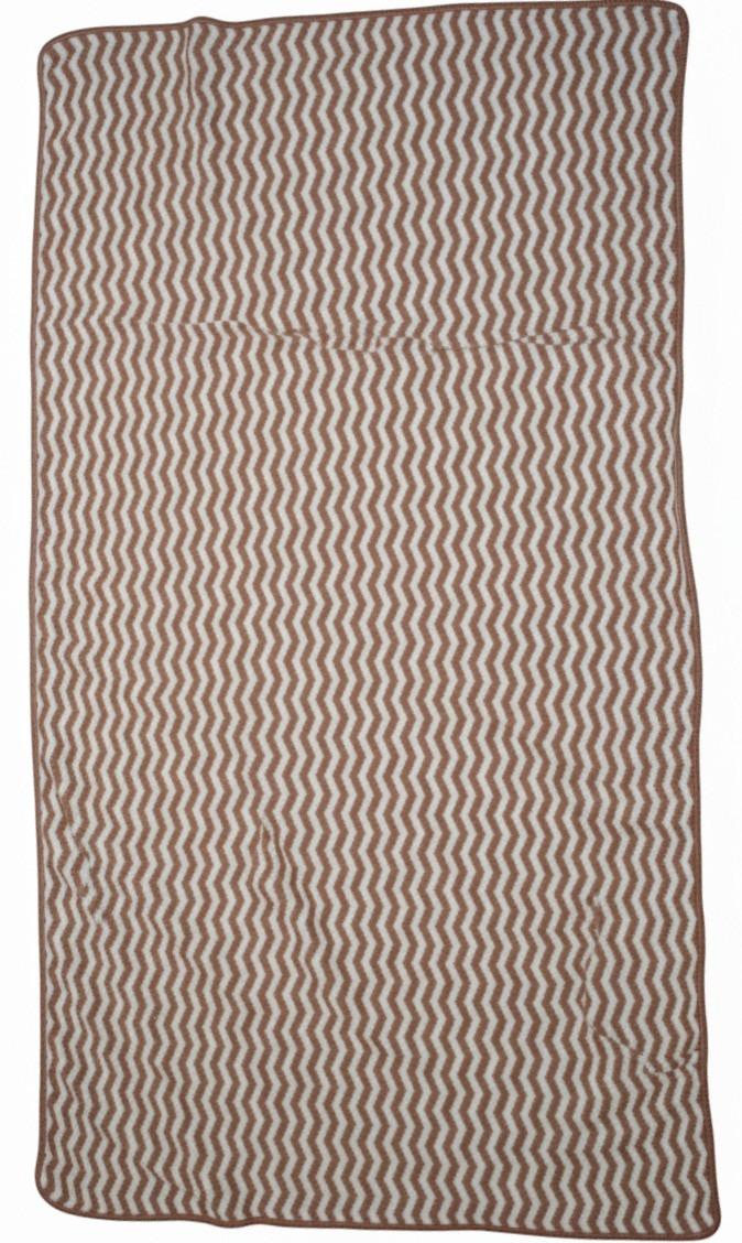 Soft Brown Zigzag Pattern Baby Bath Towel – image 2