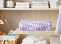 Soft Purple Zigzag Pattern Baby Bath Towel – view 1