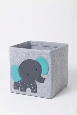 Elephant Print Fabric Laundry Storage Organizer – view 0