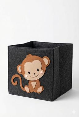 Monkey Print Fabric Storage Organizer – view 0