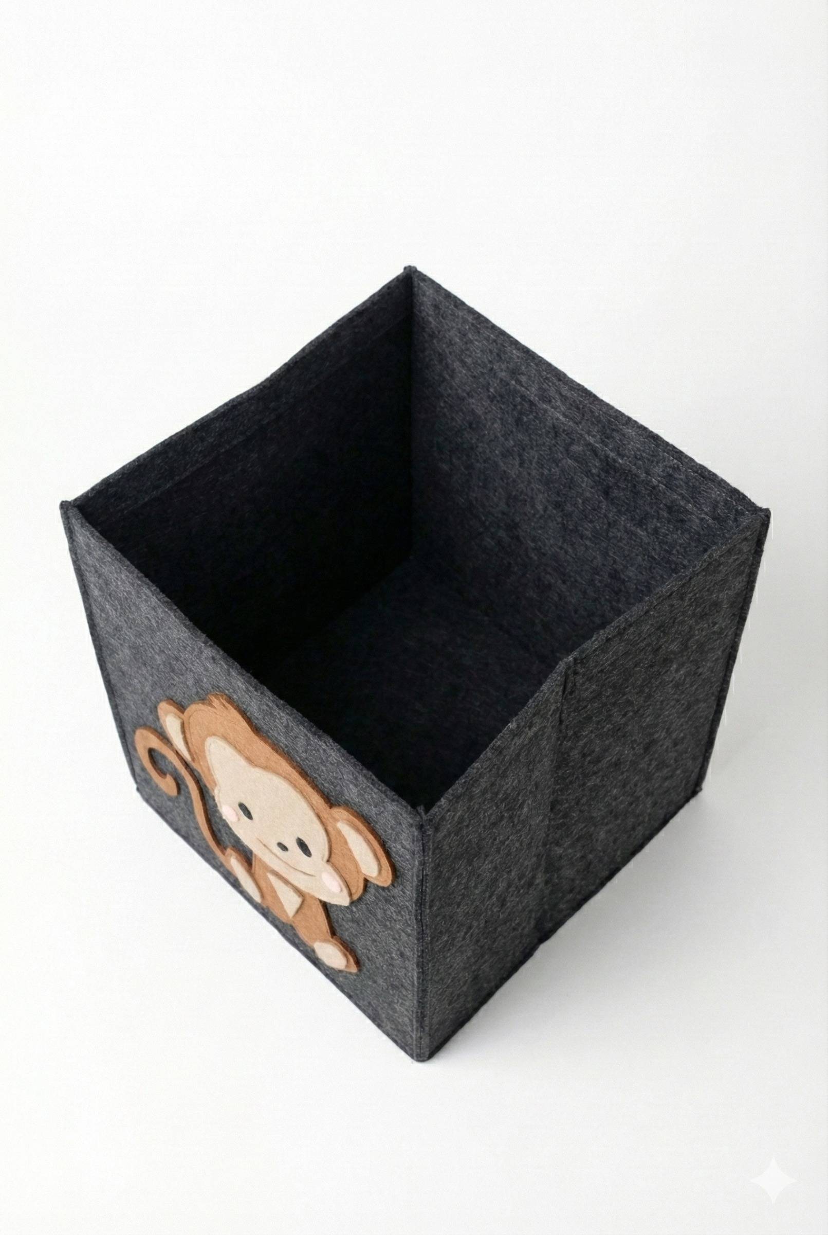Monkey Print Fabric Storage Organizer – black Kaibee (photo 3 of 3) – KaiBee