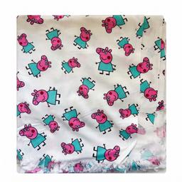 Printed Cotton Shawl With Piggy – White Kaibee (photo 2 of 2) – KaiBee